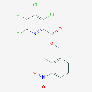 molecular formula C14H8Cl4N2O4 B3011886 (2-Methyl-3-nitrophenyl)methyl 3,4,5,6-tetrachloropyridine-2-carboxylate CAS No. 1445112-84-4