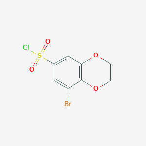 molecular formula C8H6BrClO4S B3011888 8-溴-2,3-二氢-1,4-苯二氧杂环-6-磺酰氯 CAS No. 2241129-63-3