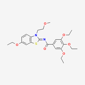 molecular formula C25H32N2O6S B3011899 (Z)-3,4,5-triethoxy-N-(6-ethoxy-3-(2-methoxyethyl)benzo[d]thiazol-2(3H)-ylidene)benzamide CAS No. 865161-99-5