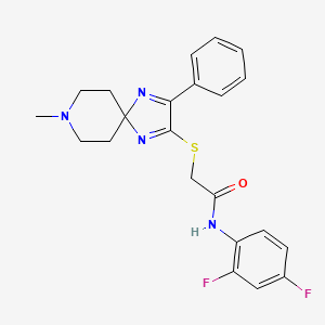 N-(2,4-difluorophenyl)-2-((8-methyl-3-phenyl-1,4,8-triazaspiro[4.5]deca-1,3-dien-2-yl)thio)acetamide