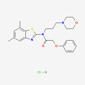 N-(5,7-dimethylbenzo[d]thiazol-2-yl)-N-(3-morpholinopropyl)-2-phenoxyacetamide hydrochloride