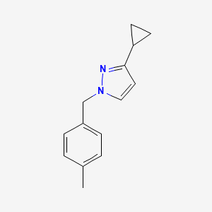 molecular formula C14H16N2 B3011909 3-cyclopropyl-1-(4-methylbenzyl)-1H-pyrazole CAS No. 956370-99-3