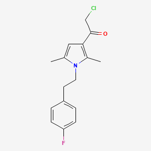 molecular formula C16H17ClFNO B3011911 2-Chloro-1-[1-[2-(4-fluorophenyl)ethyl]-2,5-dimethylpyrrol-3-yl]ethanone CAS No. 556006-92-9