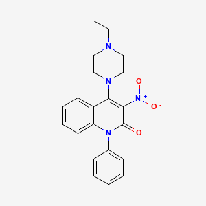 molecular formula C21H22N4O3 B3011916 4-(4-乙基哌嗪-1-基)-3-硝基-1-苯基喹啉-2(1H)-酮 CAS No. 886159-25-7
