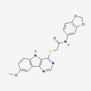 molecular formula C20H16N4O4S B3011922 N-(3-ethoxypropyl)-N'-{3-[2-(1-phenyl-1H-benzimidazol-2-yl)ethyl]phenyl}urea CAS No. 1116063-26-3