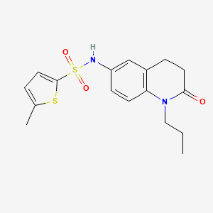 molecular formula C17H20N2O3S2 B3011924 5-methyl-N-(2-oxo-1-propyl-1,2,3,4-tetrahydroquinolin-6-yl)thiophene-2-sulfonamide CAS No. 946372-50-5