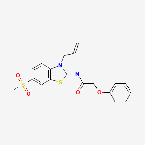 (Z)-N-(3-allyl-6-(methylsulfonyl)benzo[d]thiazol-2(3H)-ylidene)-2-phenoxyacetamide