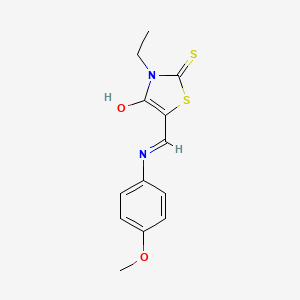 3-Ethyl-5-(((4-methoxyphenyl)amino)methylene)-2-thioxo-1,3-thiazolidin-4-one
