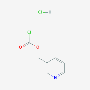 molecular formula C7H7Cl2NO2 B3011934 (Pyridin-3-yl)methyl chloroformate hydrochloride CAS No. 1885884-30-9