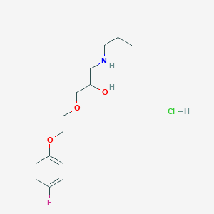 molecular formula C15H25ClFNO3 B3011935 1-(2-(4-Fluorophenoxy)ethoxy)-3-(isobutylamino)propan-2-ol hydrochloride CAS No. 1351660-79-1