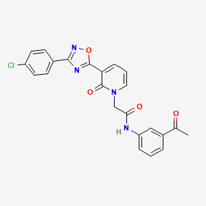 N-(3-acetylphenyl)-2-[3-[3-(4-chlorophenyl)-1,2,4-oxadiazol-5-yl]-2-oxopyridin-1(2H)-yl]acetamide