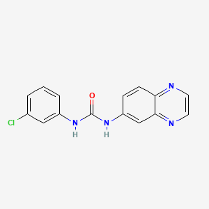 molecular formula C15H11ClN4O B3011955 N-(3-chlorophenyl)-N'-(6-quinoxalinyl)urea CAS No. 672949-79-0