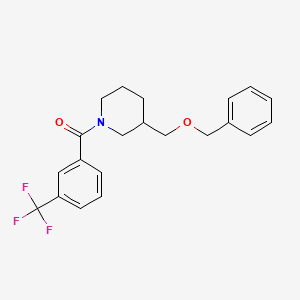molecular formula C21H22F3NO2 B3011968 (3-((苄氧基)甲基)哌啶-1-基)(3-(三氟甲基)苯基)甲酮 CAS No. 1251685-46-7