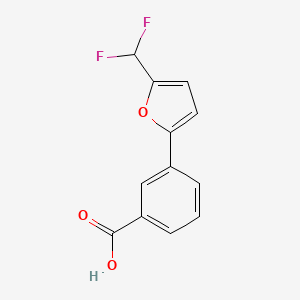 3-[5-(Difluoromethyl)furan-2-yl]benzoic acid