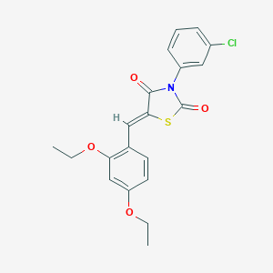 molecular formula C20H18ClNO4S B301197 3-(3-Chlorophenyl)-5-(2,4-diethoxybenzylidene)-1,3-thiazolidine-2,4-dione 
