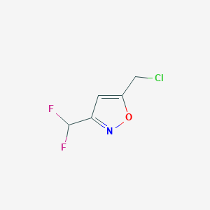 molecular formula C5H4ClF2NO B3011976 5-(氯甲基)-3-(二氟甲基)-1,2-恶唑 CAS No. 2167417-04-9