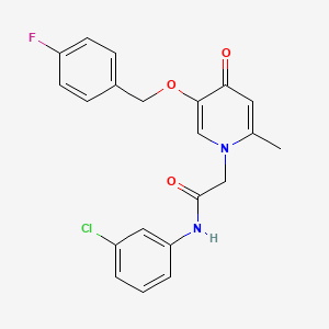 molecular formula C21H18ClFN2O3 B3011978 N-(3-chlorophenyl)-2-(5-((4-fluorobenzyl)oxy)-2-methyl-4-oxopyridin-1(4H)-yl)acetamide CAS No. 946204-83-7