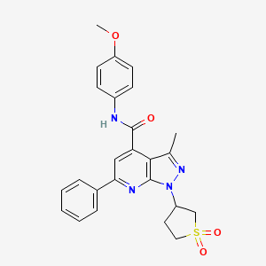 1-(1,1-dioxidotetrahydrothiophen-3-yl)-N-(4-methoxyphenyl)-3-methyl-6-phenyl-1H-pyrazolo[3,4-b]pyridine-4-carboxamide