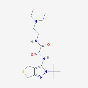 molecular formula C17H29N5O2S B3011988 N1-(2-(叔丁基)-4,6-二氢-2H-噻吩并[3,4-c]吡唑-3-基)-N2-(2-(二乙氨基)乙基)草酰胺 CAS No. 899756-37-7