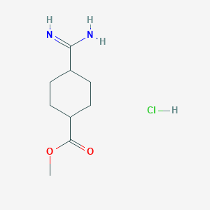 Methyl 4-carbamimidoylcyclohexane-1-carboxylate;hydrochloride