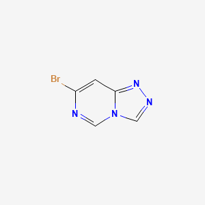 molecular formula C5H3BrN4 B3011994 7-溴-[1,2,4]三唑并[4,3-c]嘧啶 CAS No. 2361644-51-9