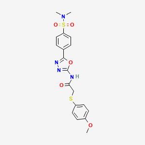 N-(5-(4-(N,N-dimethylsulfamoyl)phenyl)-1,3,4-oxadiazol-2-yl)-2-((4-methoxyphenyl)thio)acetamide