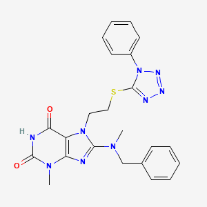 8-(benzyl(methyl)amino)-3-methyl-7-(2-((1-phenyl-1H-tetrazol-5-yl)thio)ethyl)-1H-purine-2,6(3H,7H)-dione