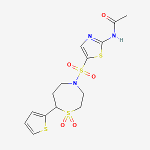 N-(5-((1,1-dioxido-7-(thiophen-2-yl)-1,4-thiazepan-4-yl)sulfonyl)thiazol-2-yl)acetamide