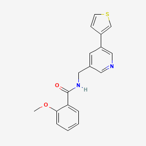 2-methoxy-N-((5-(thiophen-3-yl)pyridin-3-yl)methyl)benzamide