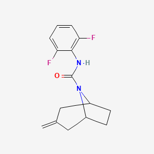 molecular formula C15H16F2N2O B3012010 N-(2,6-Difluorophenyl)-3-methylidene-8-azabicyclo[3.2.1]octane-8-carboxamide CAS No. 2320420-18-4