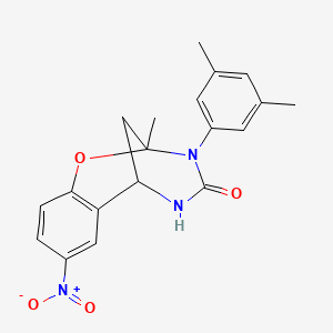 3-(3,5-dimethylphenyl)-2-methyl-8-nitro-5,6-dihydro-2H-2,6-methanobenzo[g][1,3,5]oxadiazocin-4(3H)-one