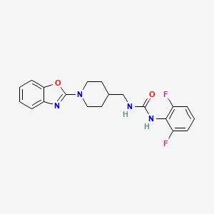 molecular formula C20H20F2N4O2 B3012013 1-((1-(Benzo[d]oxazol-2-yl)piperidin-4-yl)methyl)-3-(2,6-difluorophenyl)urea CAS No. 1797575-31-5