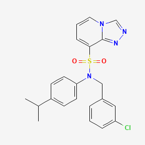 N-(3-chlorobenzyl)-N-(4-isopropylphenyl)[1,2,4]triazolo[4,3-a]pyridine-8-sulfonamide