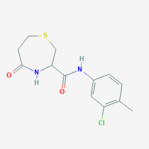 molecular formula C13H15ClN2O2S B3012017 N-(3-chloro-4-methylphenyl)-5-oxo-1,4-thiazepane-3-carboxamide CAS No. 1396625-36-7