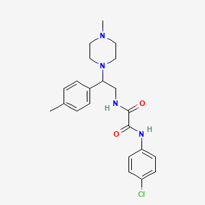 molecular formula C22H27ClN4O2 B3012018 N1-(4-氯苯基)-N2-(2-(4-甲基哌嗪-1-基)-2-(对甲苯基)乙基)草酰胺 CAS No. 898451-95-1