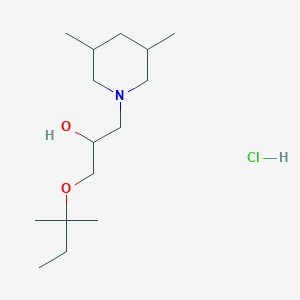 molecular formula C15H32ClNO2 B3012027 1-(3,5-Dimethylpiperidin-1-yl)-3-(tert-pentyloxy)propan-2-ol hydrochloride CAS No. 1212422-74-6