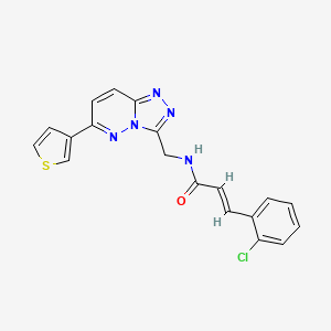 molecular formula C19H14ClN5OS B3012028 (E)-3-(2-chlorophenyl)-N-((6-(thiophen-3-yl)-[1,2,4]triazolo[4,3-b]pyridazin-3-yl)methyl)acrylamide CAS No. 1904632-28-5