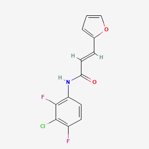 molecular formula C13H8ClF2NO2 B3012032 N-(3-chloro-2,4-difluorophenyl)-3-(2-furyl)acrylamide CAS No. 400078-31-1