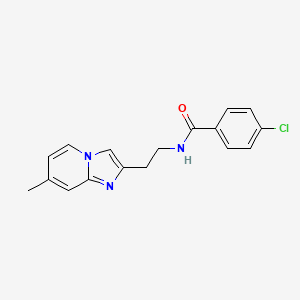 4-chloro-N-(2-(7-methylimidazo[1,2-a]pyridin-2-yl)ethyl)benzamide