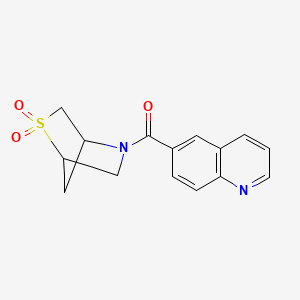 (2,2-Dioxido-2-thia-5-azabicyclo[2.2.1]heptan-5-yl)(quinolin-6-yl)methanone