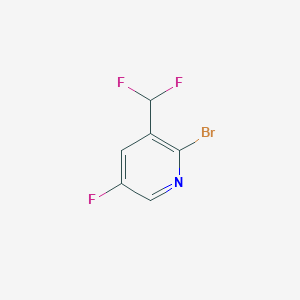 molecular formula C6H3BrF3N B3012047 2-溴-3-(二氟甲基)-5-氟吡啶 CAS No. 1805299-80-2