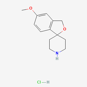 molecular formula C13H18ClNO2 B3012054 5-甲氧基-3H-螺[2-苯并呋喃-1,4'-哌啶]盐酸盐 CAS No. 1707714-56-4
