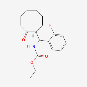 molecular formula C18H24FNO3 B3012061 N-[(2-氟苯基)(2-氧代环辛基)甲基]氨基甲酸乙酯 CAS No. 478063-91-1