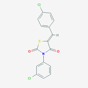 molecular formula C16H9Cl2NO2S B301207 5-(4-Chlorobenzylidene)-3-(3-chlorophenyl)-1,3-thiazolidine-2,4-dione 