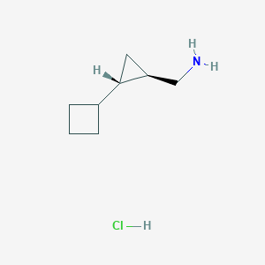 molecular formula C8H16ClN B3012070 [(1R,2S)-2-环丁基环丙基]甲胺盐酸盐 CAS No. 2307738-61-8
