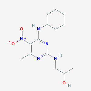 1-((4-(Cyclohexylamino)-6-methyl-5-nitropyrimidin-2-yl)amino)propan-2-ol