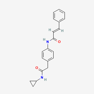 N-(4-(2-(cyclopropylamino)-2-oxoethyl)phenyl)cinnamamide