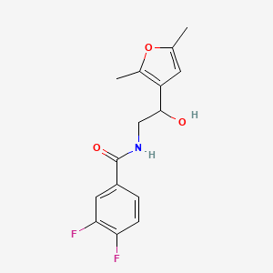 molecular formula C15H15F2NO3 B3012075 N-(2-(2,5-dimethylfuran-3-yl)-2-hydroxyethyl)-3,4-difluorobenzamide CAS No. 2310016-03-4