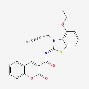 N-(4-ethoxy-3-prop-2-ynyl-1,3-benzothiazol-2-ylidene)-2-oxochromene-3-carboxamide