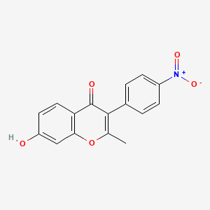 molecular formula C16H11NO5 B3012086 7-hydroxy-2-methyl-3-(4-nitrophenyl)-4H-chromen-4-one CAS No. 314243-90-8